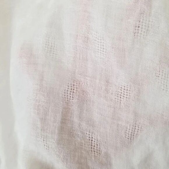 NWT Zara White Linen Jacquard Embroidered Tunic - Picture 13 of 16